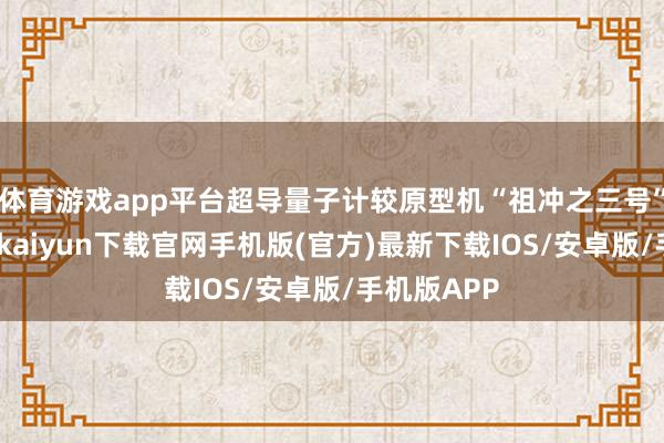体育游戏app平台超导量子计较原型机“祖冲之三号”问世-开云kaiyun下载官网手机版(官方)最新下载IOS/安卓版/手机版APP